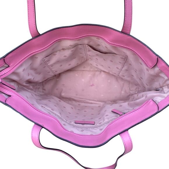Kate Spade Pink Leather Tote/Shoulder Bag w/Dust Bag Spring Summer Brunch Weddin - Picture 9 of 14